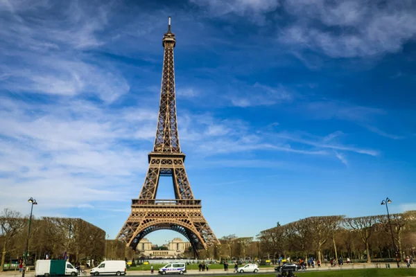 Torre Eiffel Una Torre Celosía Hierro Forjado Campo Marte París — Foto de Stock