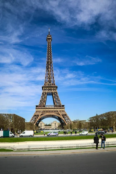 Torre Eiffel Una Torre Celosía Hierro Forjado Campo Marte París — Foto de Stock