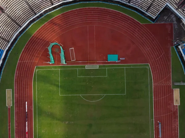 Vista Aérea Arriba Hacia Abajo Del Estadio Estatal Sarawak Conocido —  Fotos de Stock