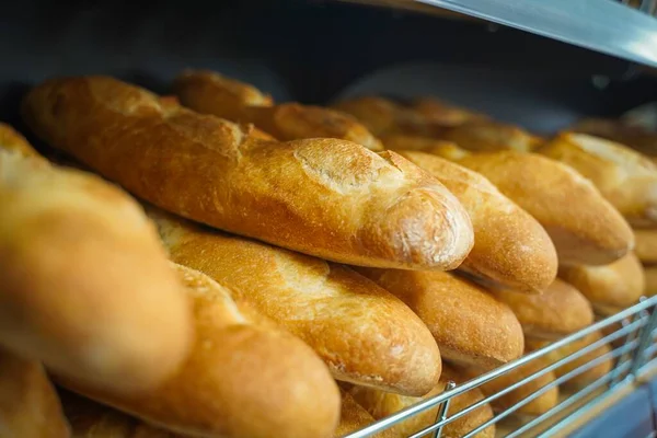 Läckra Bröd Butikshyllan — Stockfoto