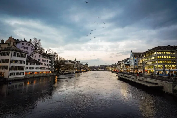 Beautiful Zurich City Dawn — стокове фото