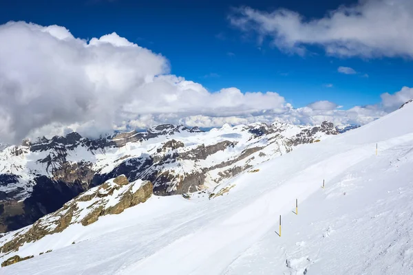 Las Montañas Nevadas Monte Titlis Suiza — Foto de Stock