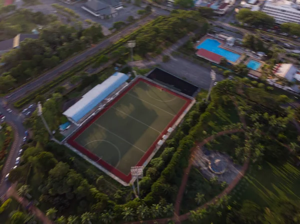 Vanuit Lucht Uitzicht Sarawak State Hockey Stadium Plaatselijk Bekend Als — Stockfoto