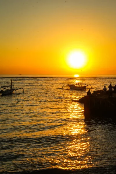 Nascer Sol Sanur Sindhu Beach Bali — Fotografia de Stock