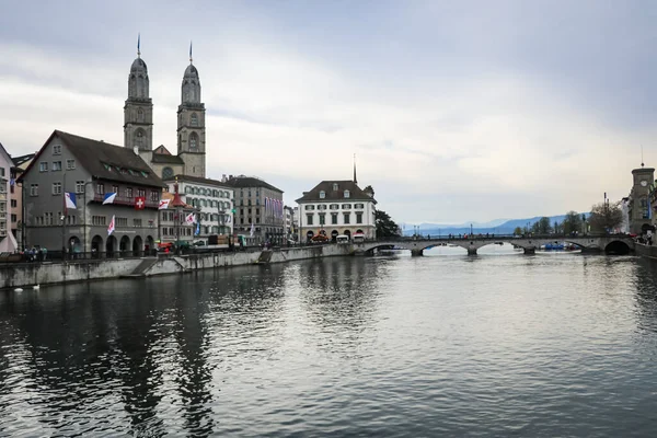 Bellissima Città Zurigo Svizzera — Foto Stock