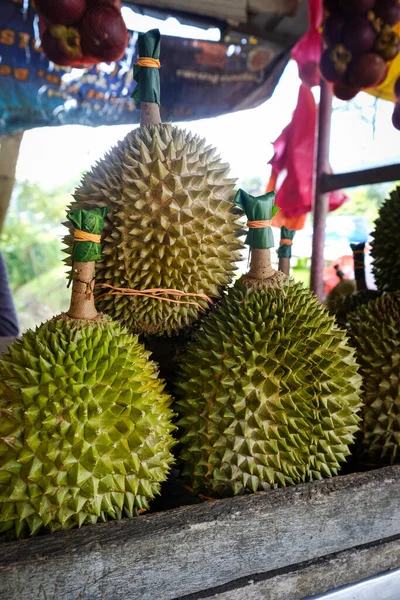 Closed Shot Musang King Durian Também Conhecido Pelo Seu Nome — Fotografia de Stock