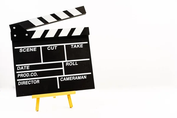 Clapperboard Isolado Contra Fundo Branco — Fotografia de Stock