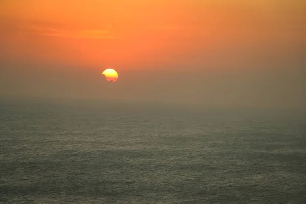 Tramonto Tempio Uluwatu Uluwatu Beach Bali — Foto Stock