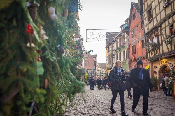 Het Prachtige Dorp Riquewihr Frankrijk — Stockfoto