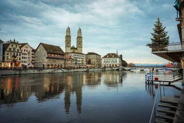 Beautiful Zurich City Dawn — стокове фото