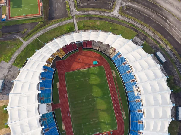 Vista Aérea Arriba Hacia Abajo Del Estadio Estatal Sarawak Conocido — Foto de Stock