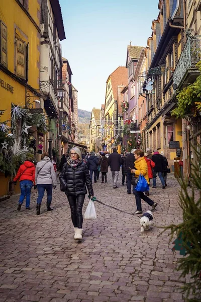 Het Prachtige Dorp Riquewihr Frankrijk — Stockfoto