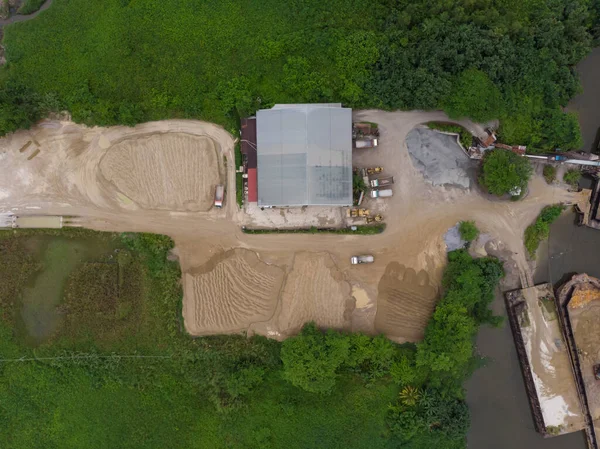 Aerial Top Image Construction Site — Stock Photo, Image