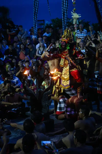 Kecak Fire Dance Jedním Balis Nejikoničtějších Uměleckých Představení Známý Pro — Stock fotografie