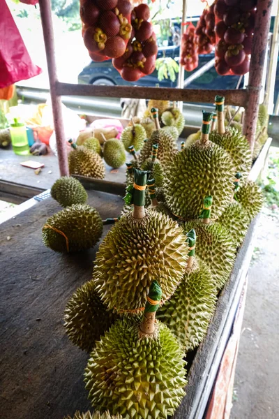 Närbild Bild Musang King Durian Även Känd Sitt Ursprungliga Namn — Stockfoto
