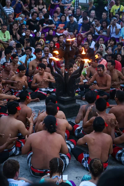 Kecak Fire Dance Jedním Balis Nejikoničtějších Uměleckých Představení Známý Pro — Stock fotografie