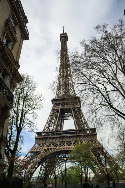 Torre Eiffel Una Torre Celosía Hierro Forjado Campo Marte París — Foto de Stock