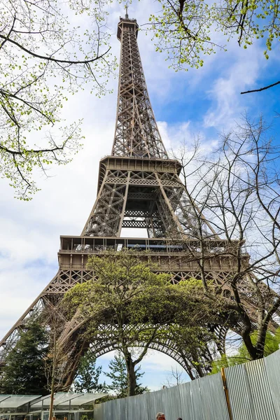 Torre Eiffel Una Torre Celosía Hierro Forjado Campo Marte París — Foto de Stock