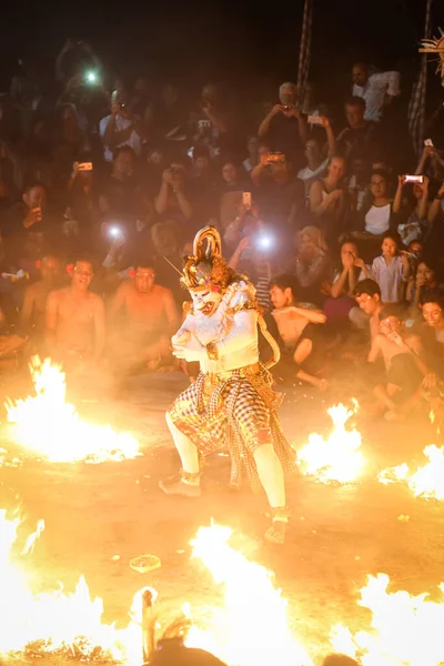 Kecak Fire Dance Een Van Meest Iconische Kunstuitvoeringen Van Balis — Stockfoto