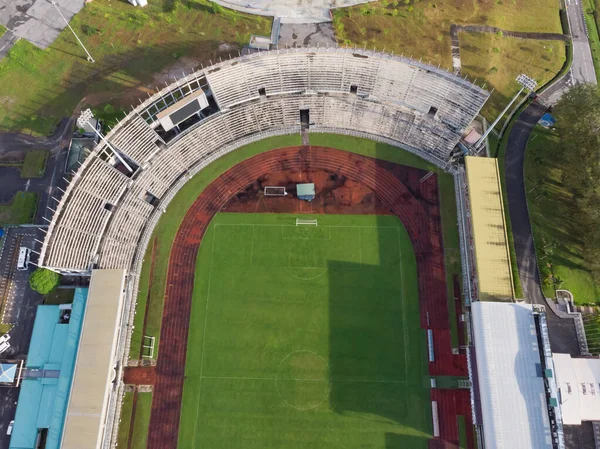 Vista Aérea Arriba Hacia Abajo Del Estadio Estatal Sarawak Conocido — Foto de Stock