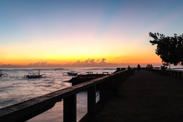 Nascer Sol Sanur Sindhu Beach Bali — Fotografia de Stock