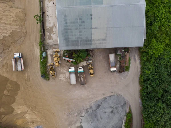 Imagen Aérea Arriba Hacia Abajo Del Sitio Construcción — Foto de Stock