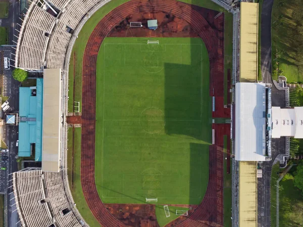 Vista Aérea Arriba Hacia Abajo Del Estadio Estatal Sarawak Conocido —  Fotos de Stock