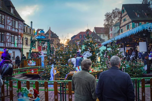 Krásné Město Alsasko Colmar Během Vánoc — Stock fotografie