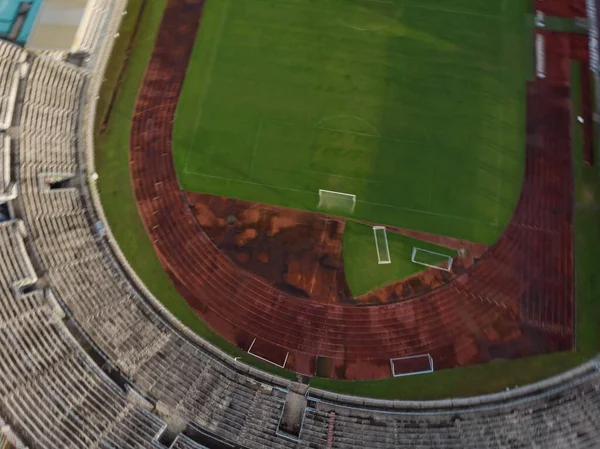 Vista Aérea Arriba Hacia Abajo Del Estadio Estatal Sarawak Conocido — Foto de Stock