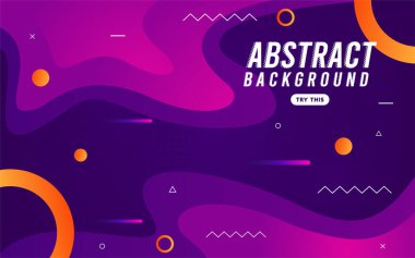 Modern soyut dinamik arka plan. Akışkan, mor renkte bileşim oluşturur. Vektör illüstrasyonu