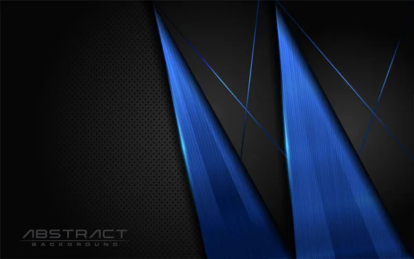 Moderní Tmavé Pozadí Modré Čáry Abstraktním Stylu Futuristické Pozadí Vektorové — Stockový vektor