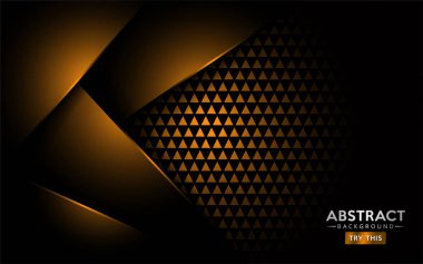 Üst üste binen tabakalı modern sarı geometrik. Vektör grafik ögeleri.