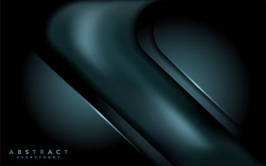 Koyu yeşil arka plan, soyut modern şekil kesim tasarımı. Grafik tasarım ögesi,