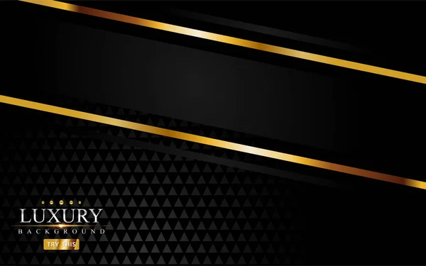 Moderner Schwarzer Luxus Hintergrund Mit Goldenen Linien Elementen Vektorgrafische Illustration — Stockvektor