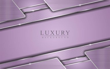 Lüks açık pembe, üç boyutlu soyut arka planda gümüş çizgiler. Modern vektör çizimi. Grafik şablon tasarımı