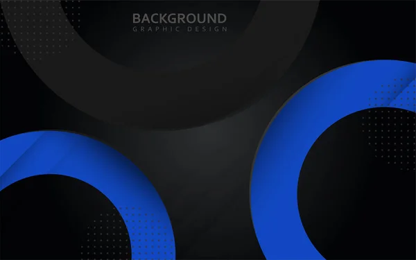 抽象的なスタイルで現代的な青と黒の幾何学的背景 ベクトルグラフィックイラスト — ストックベクタ