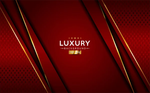 Luxo Vermelho Dourado Linhas Fundo Design Ilustração Gráfica Vetorial — Vetor de Stock