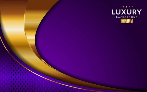 Luxo Roxo Linhas Douradas Design Fundo Ilustração Gráfica Vetorial — Vetor de Stock