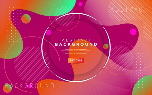 Dynamischer Verlauf Bunten Hintergrund Mit Fließenden Gradienten Formen Komposition Moderne — Stockvektor