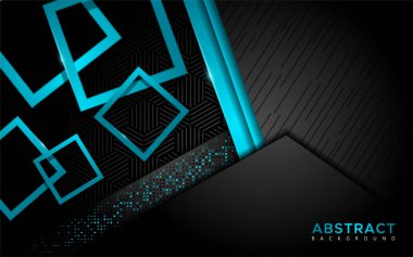 Modern mavi kare şekilli arka planla birleşir. soyut geometrik şekil arkaplanı