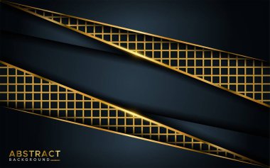 Altın çizgi elementi olan koyu renkli bir arka plan. Zarif arkaplan tasarımı