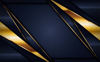 Altın çizgilerle donanma donanması. Zarif modern arka plan. vektör içer