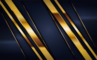 Altın çizgilerle donanma donanması. Zarif modern arka plan. vektör içer