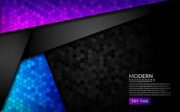 Abstract Dark Background Purple Blue Gradient Decorative Element Design — Stock Vector