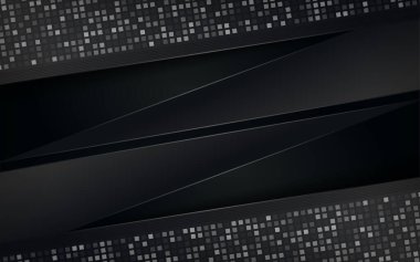 Soyut stili ve üst üste binen modern karanlık teknolojili dijital arka plan. şablon arkaplan tasarımı.