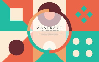 Modern şekil tasarımlı soyut renkli geometrik arkaplan. Arkaplan şablonu tasarımı.