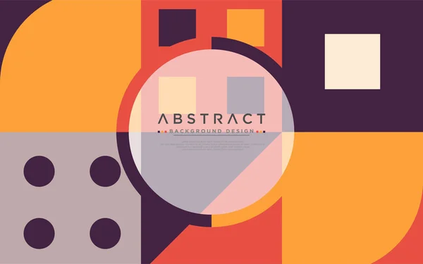 Abstrakter Farbenfroher Geometrischer Hintergrund Mit Modernem Formdesign Hintergrundvorlage — Stockvektor