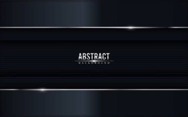 Gümüş çizgileri olan koyu gri soyut bir arka plan tasarımı. Modern arkaplan tasarımı.