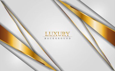 Lüks beyaz arka plan altın çizgilerle birleşir. Grafik tasarım şablonu