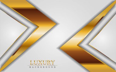 Lüks beyaz arka plan altın çizgilerle birleşir. Grafik tasarım şablonu